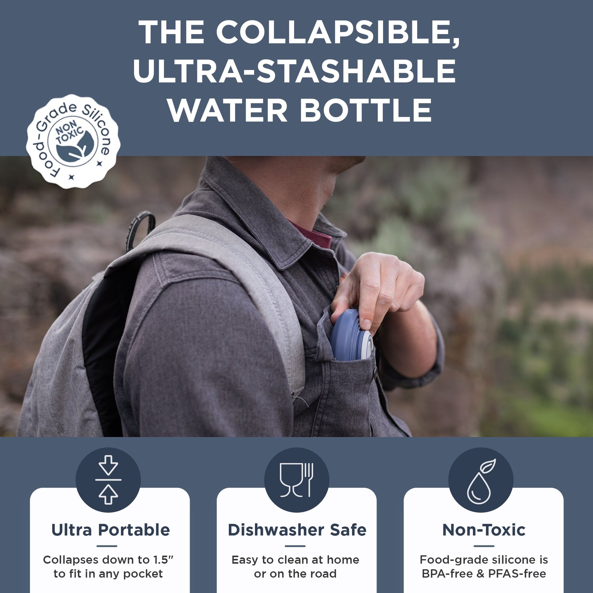 HYDAWAY Collapsible Water Bottle | 17oz
