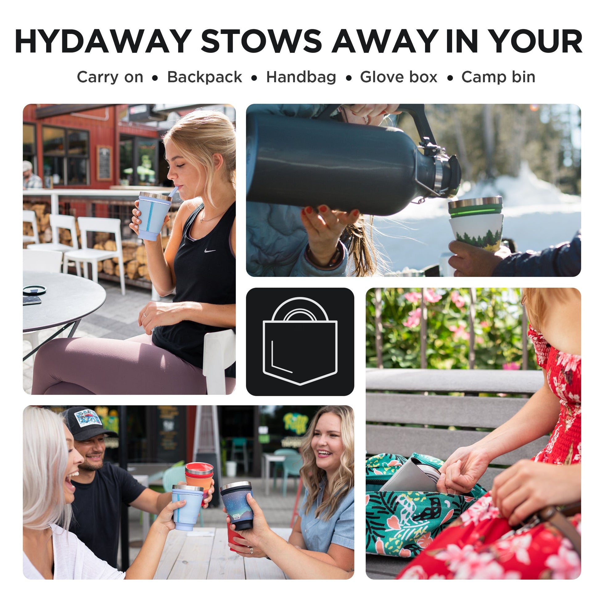 HYDAWAY Collapsible Insulated Drink Tumbler