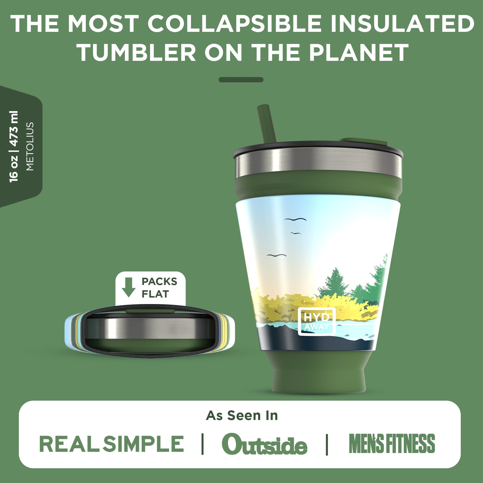 HYDAWAY Collapsible Insulated Drink Tumbler