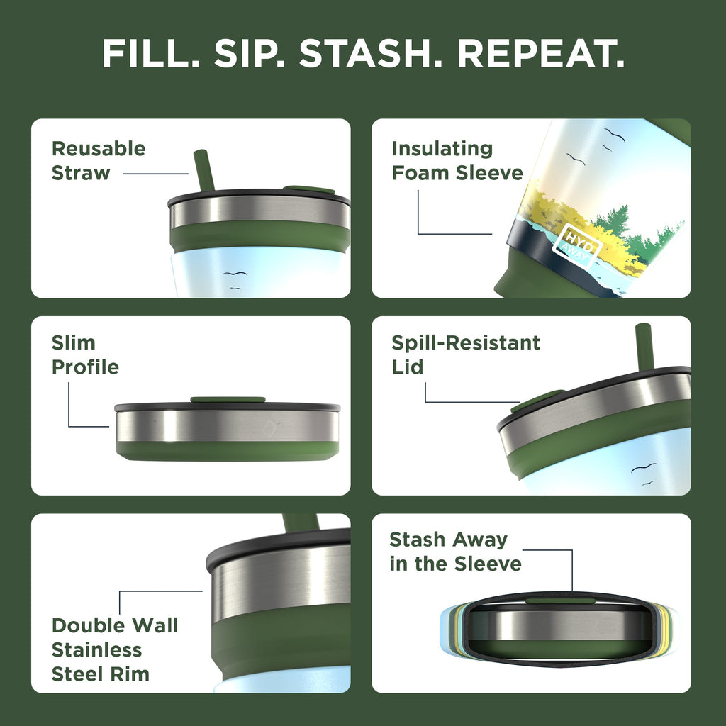 HYDAWAY Collapsible Insulated Drink Tumbler