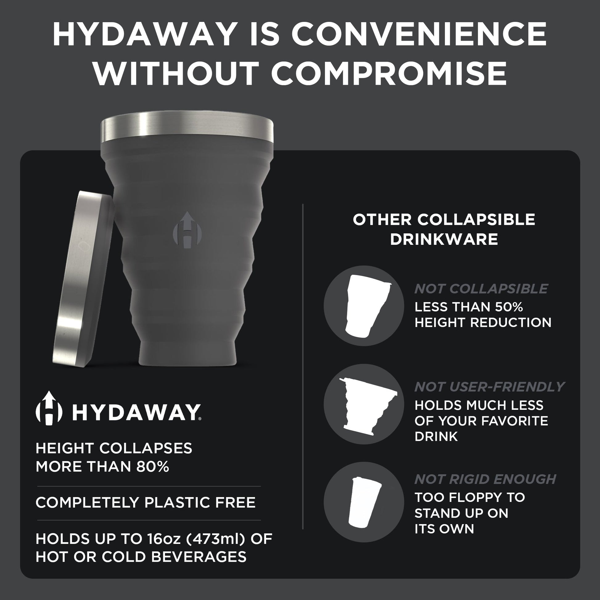 HYDAWAY Collapsible Pint | 16oz