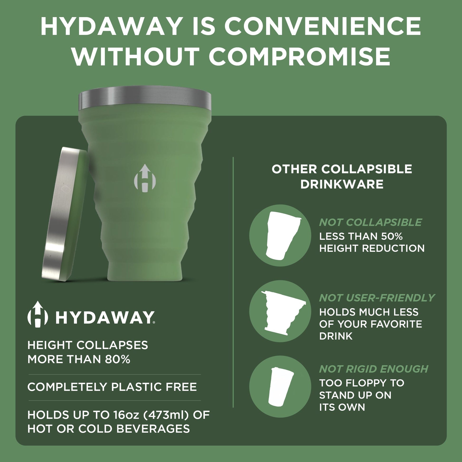 HYDAWAY Collapsible Pint | 16oz