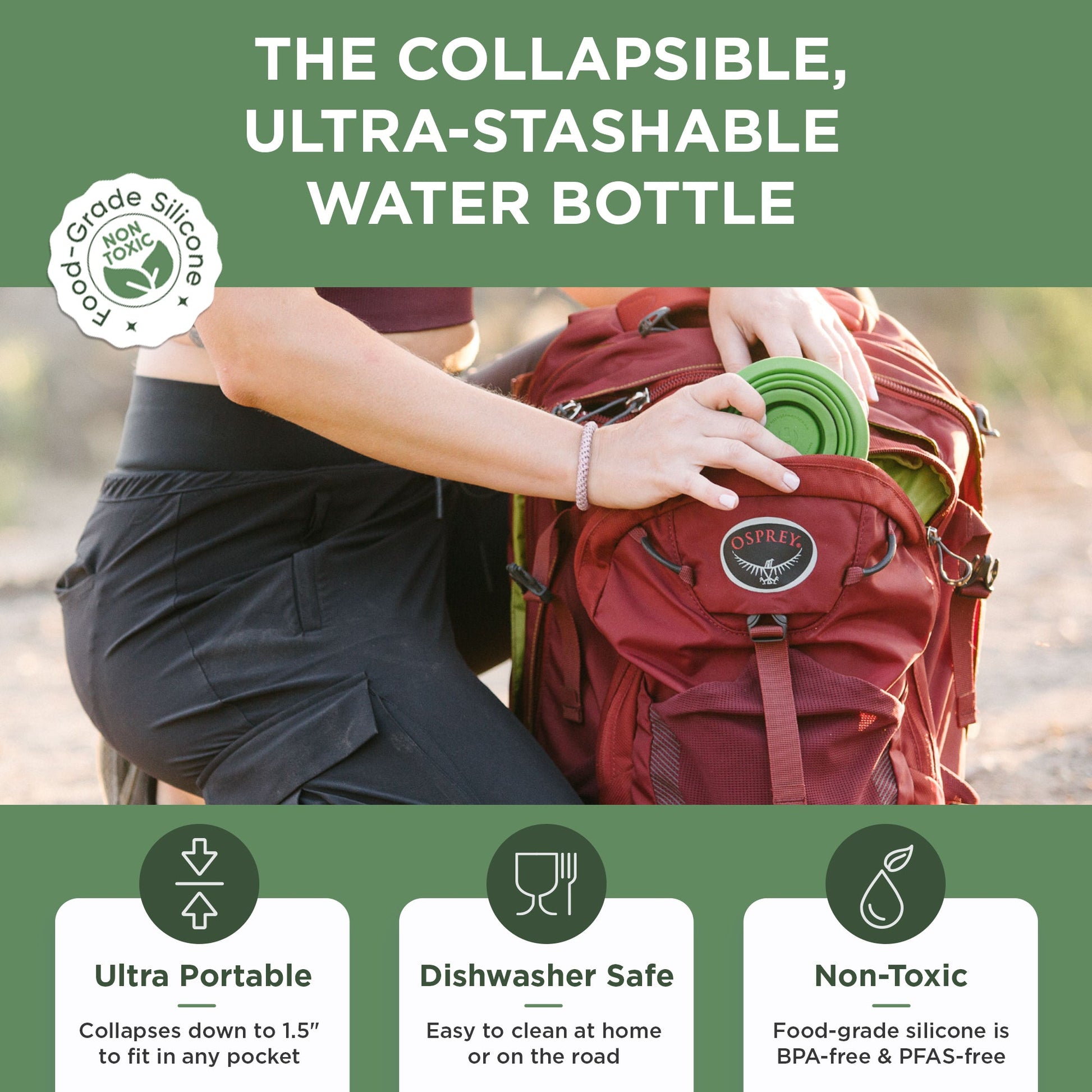 HYDAWAY Collapsible Water Bottle | 17oz