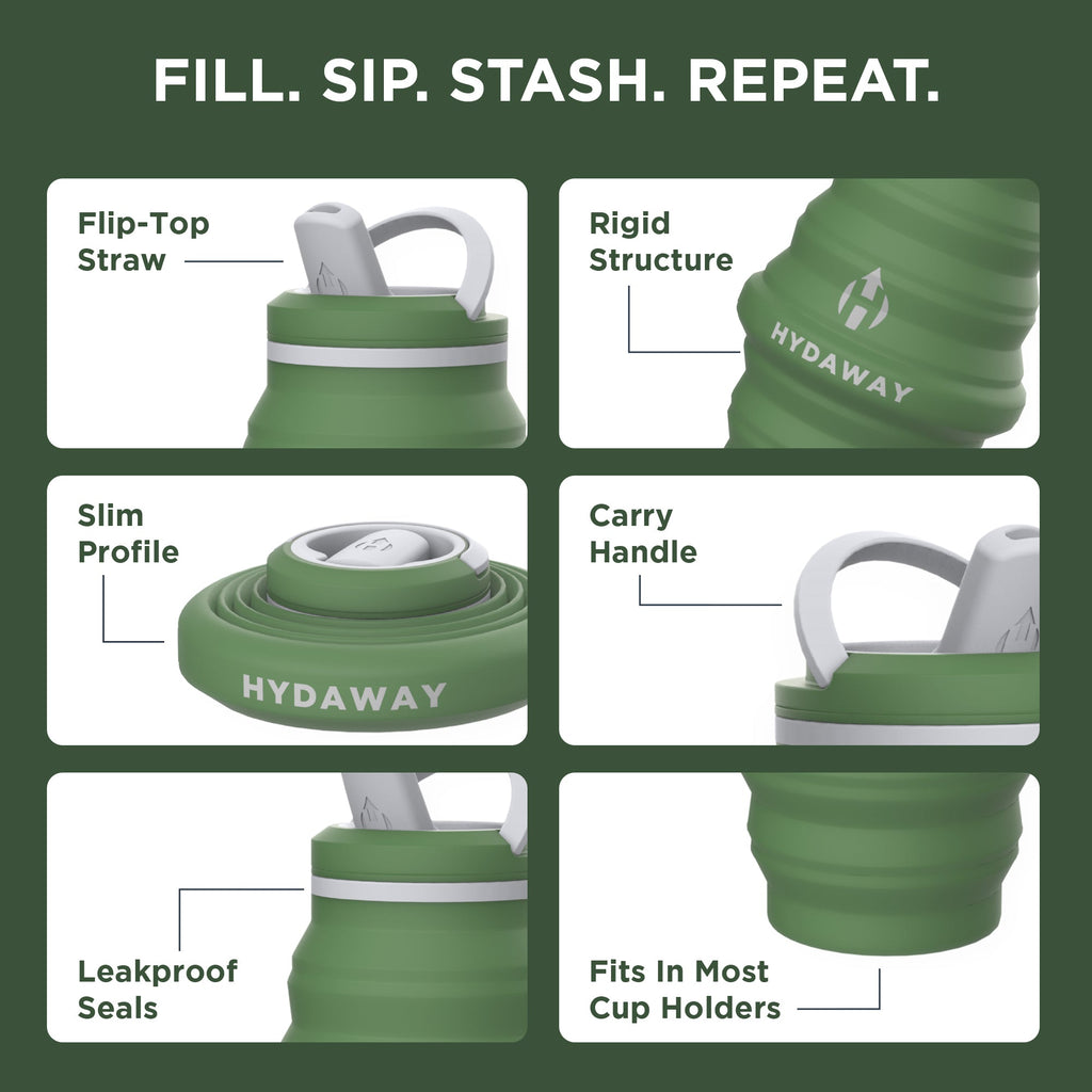 HYDAWAY Collapsible Water Bottle | 25oz