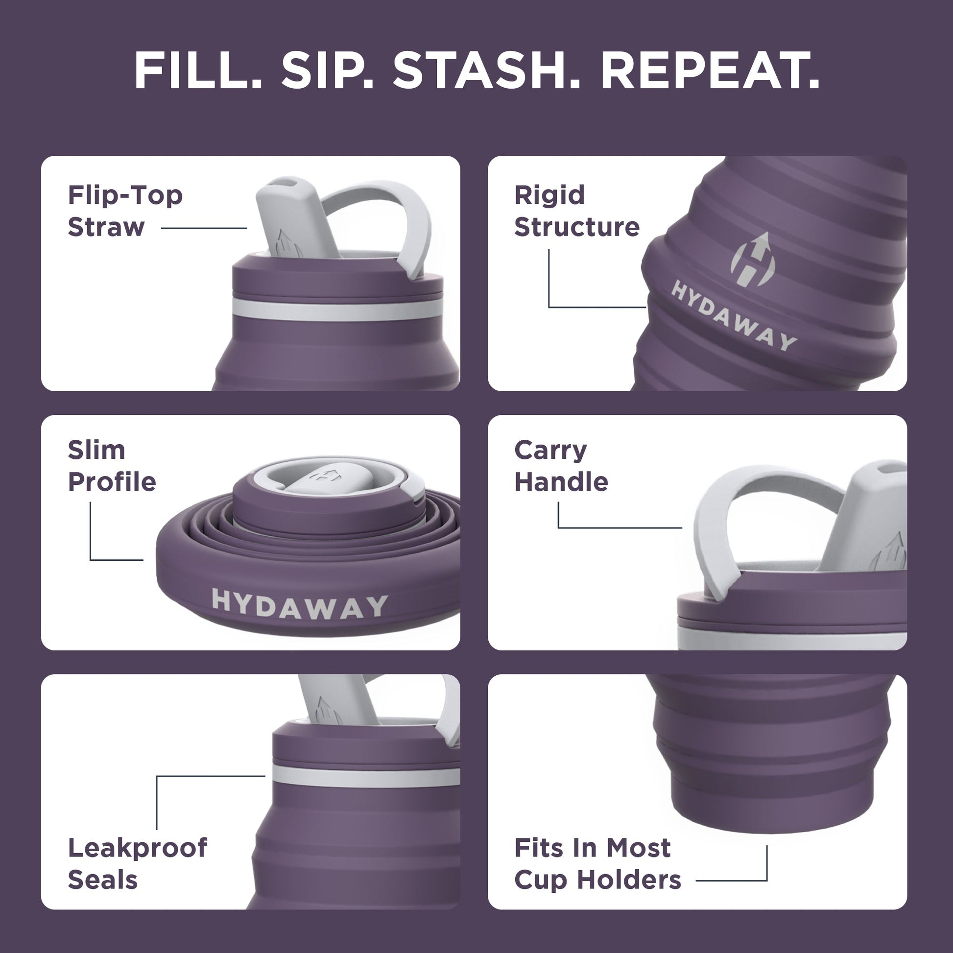 HYDAWAY Collapsible Water Bottle | 25oz