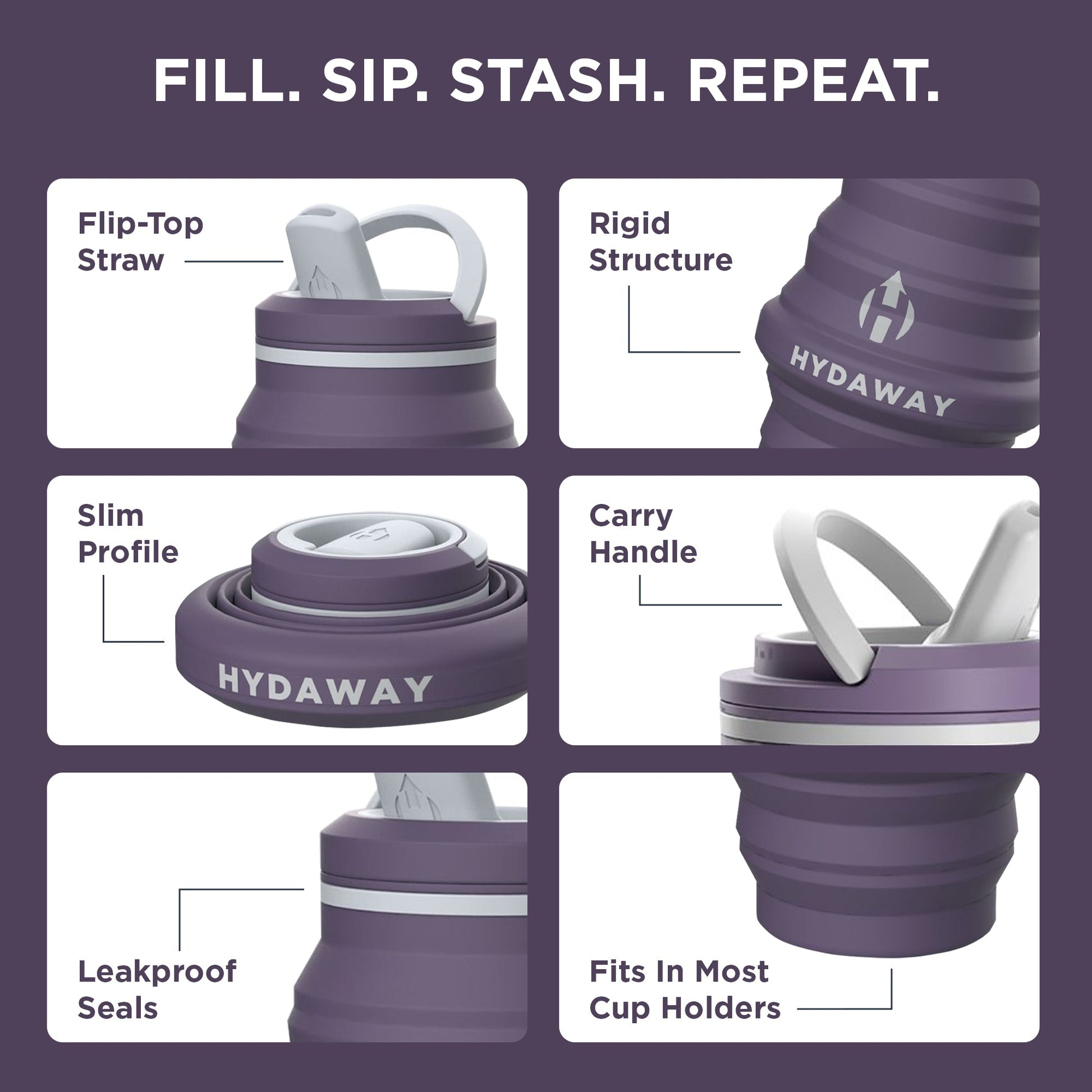 HYDAWAY Collapsible Water Bottle | 17oz