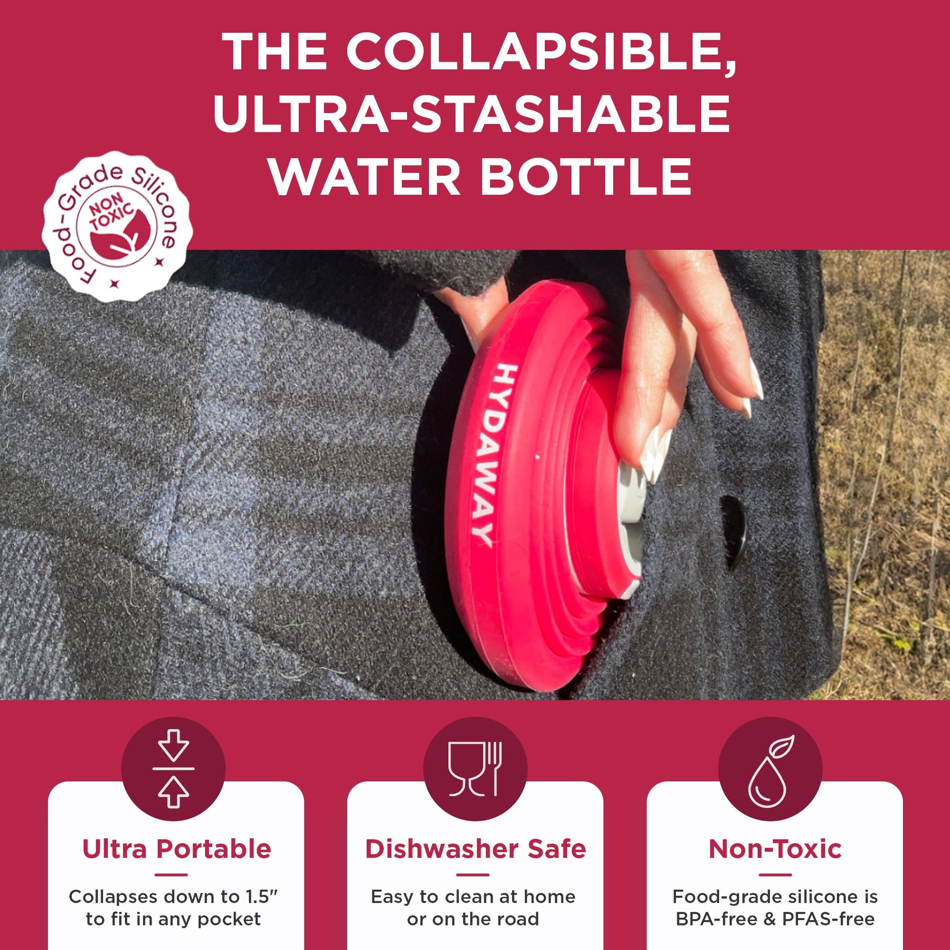 HYDAWAY Collapsible Water Bottle | 17oz