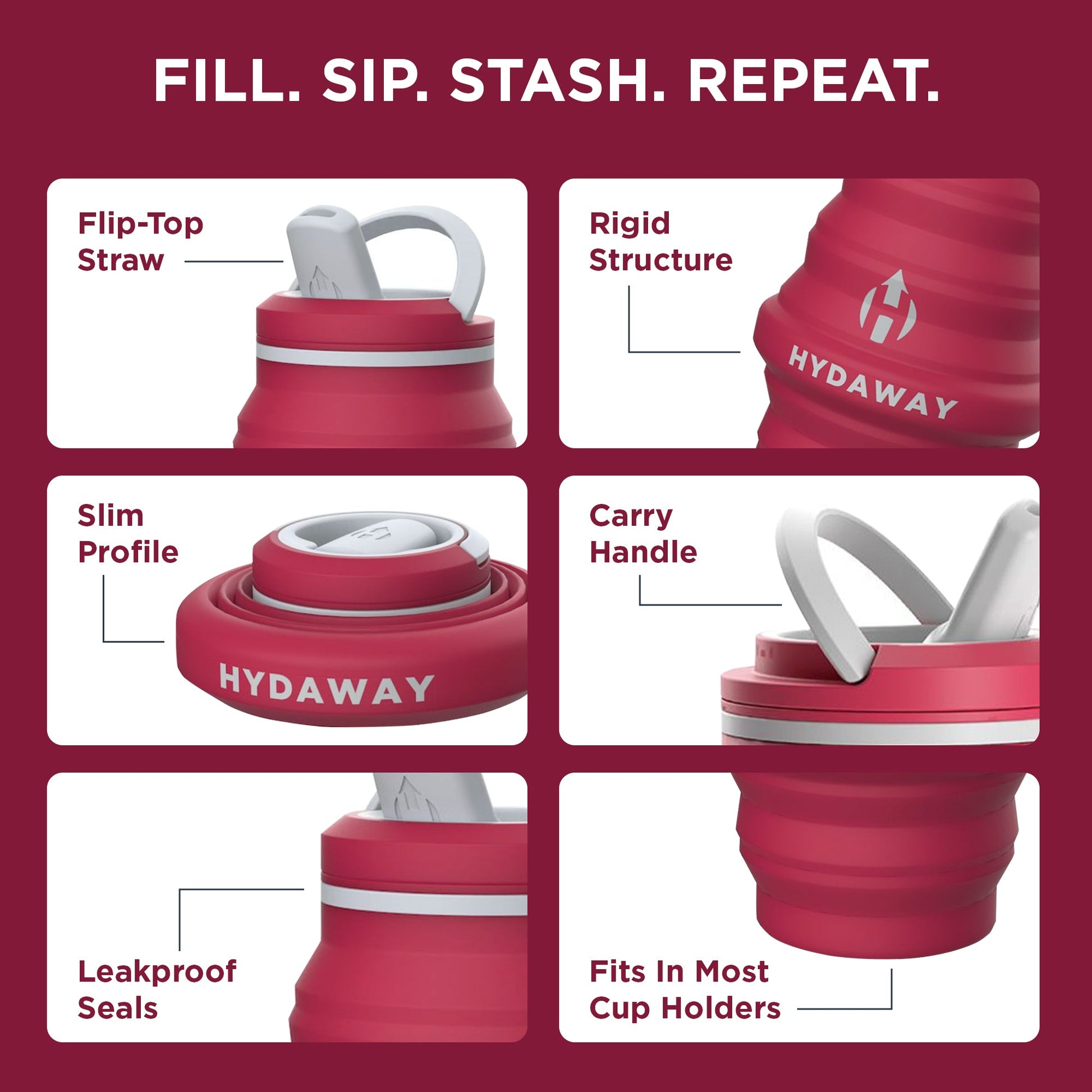 HYDAWAY Collapsible Water Bottle | 17oz