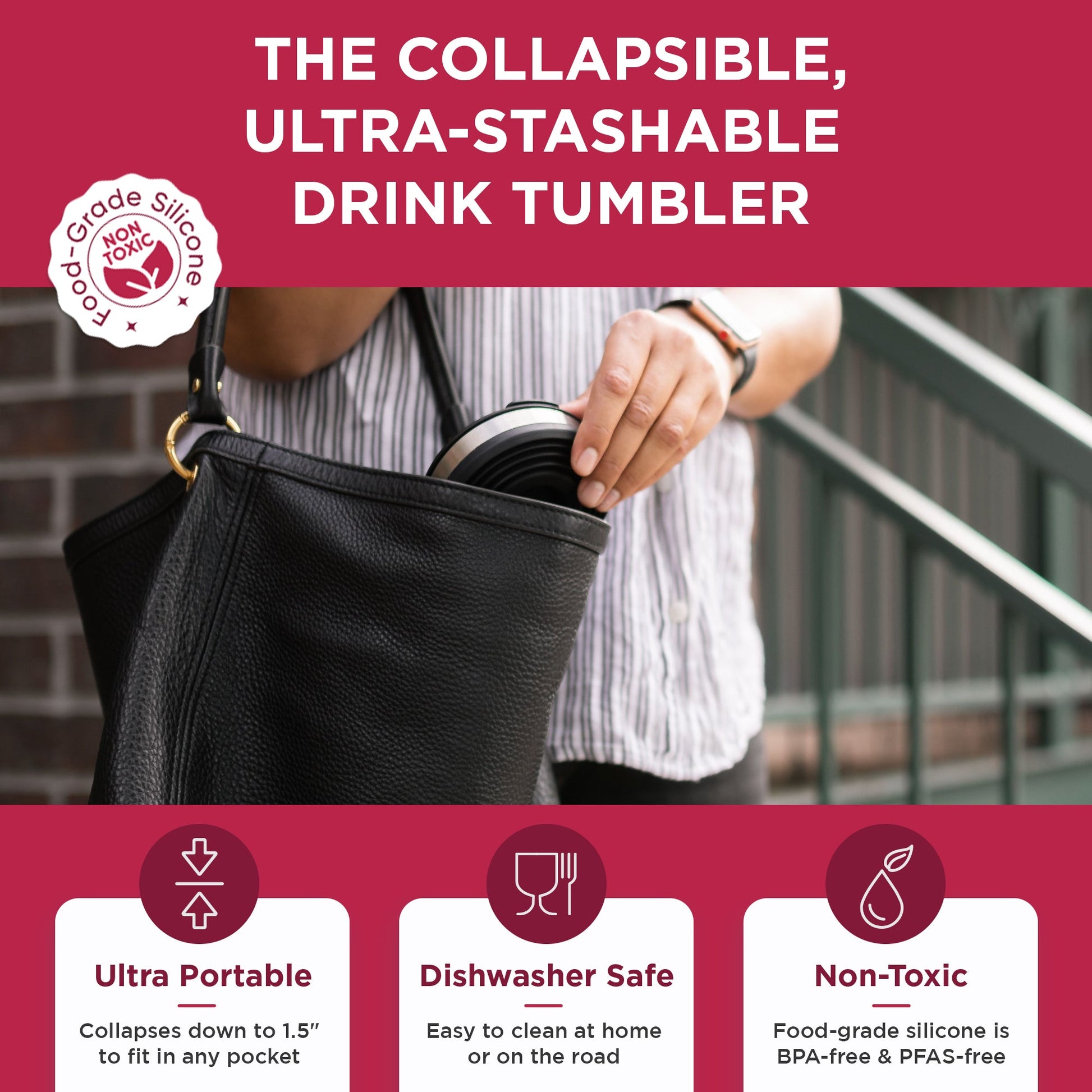 HYDAWAY Collapsible Insulated Drink Tumbler