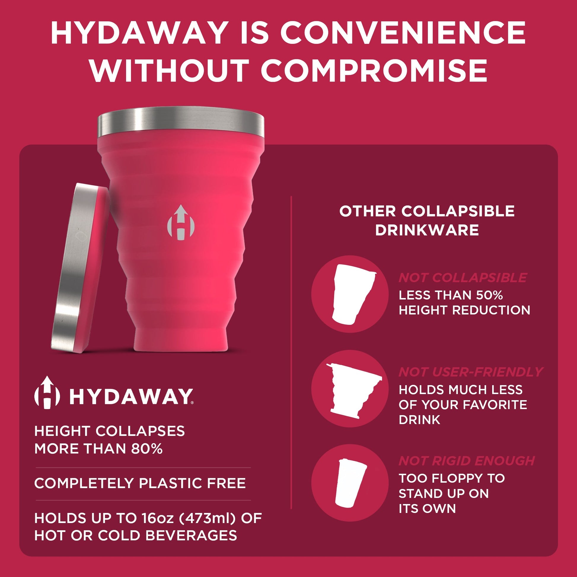 HYDAWAY Collapsible Pint | 16oz