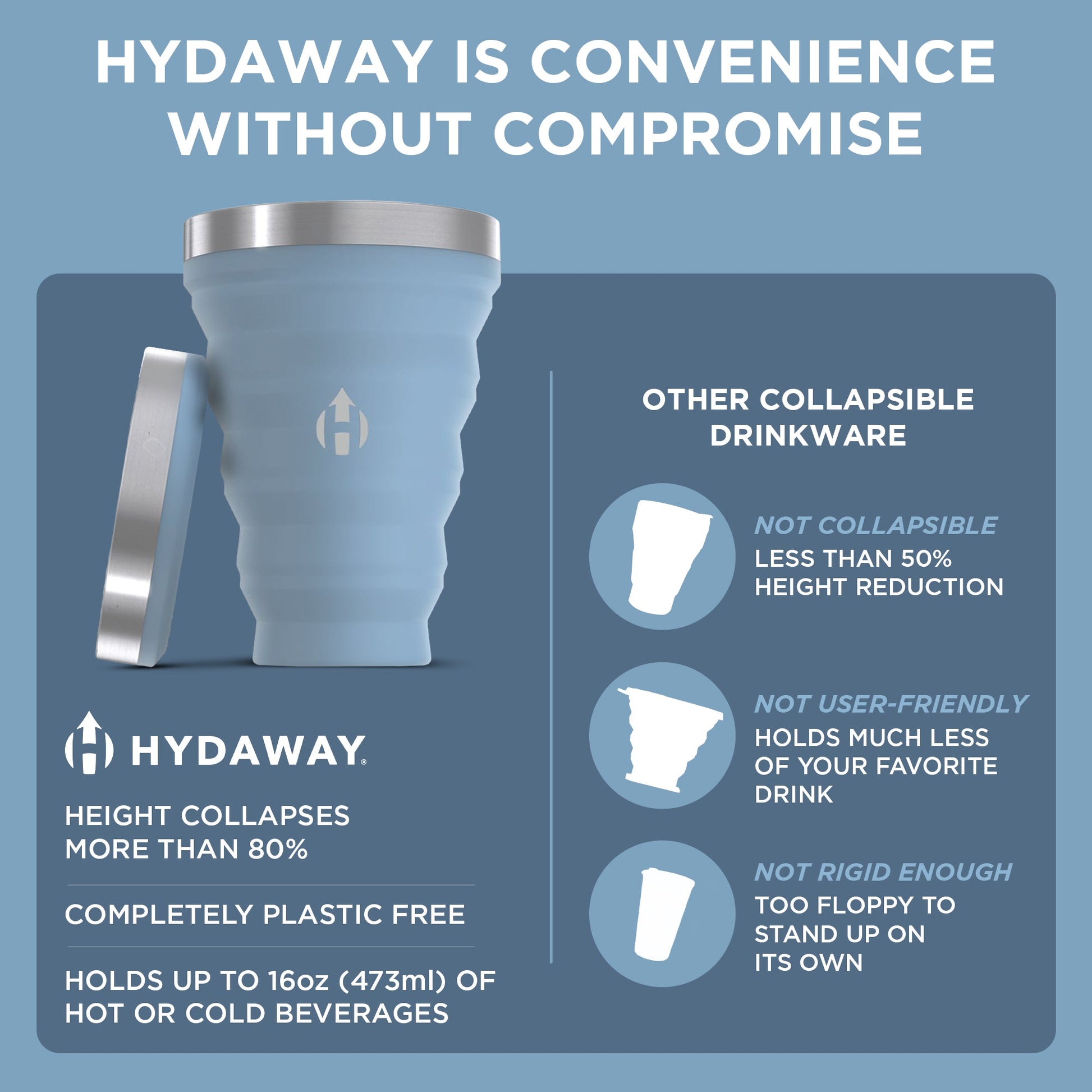 HYDAWAY Collapsible Pint | 16oz