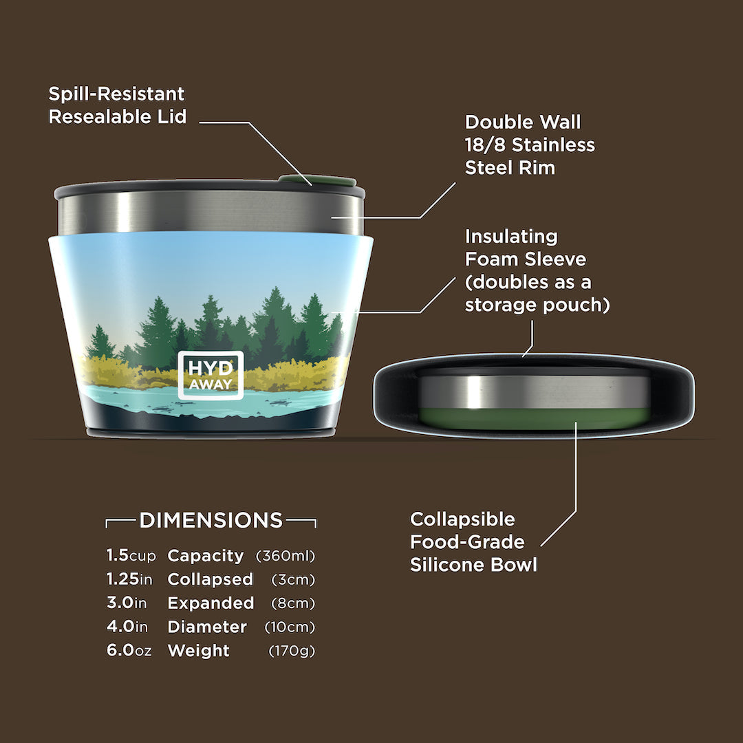 HYDAWAY Collapsible Insulated Bowl | 1.5-Cup