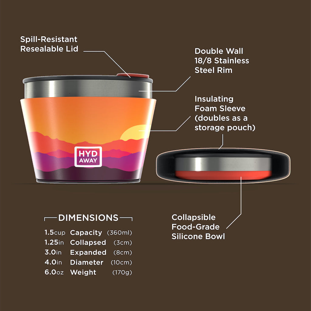HYDAWAY Collapsible Insulated Bowl | 1.5-Cup