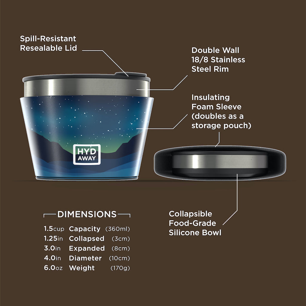 HYDAWAY Collapsible Insulated Bowl | 1.5-Cup