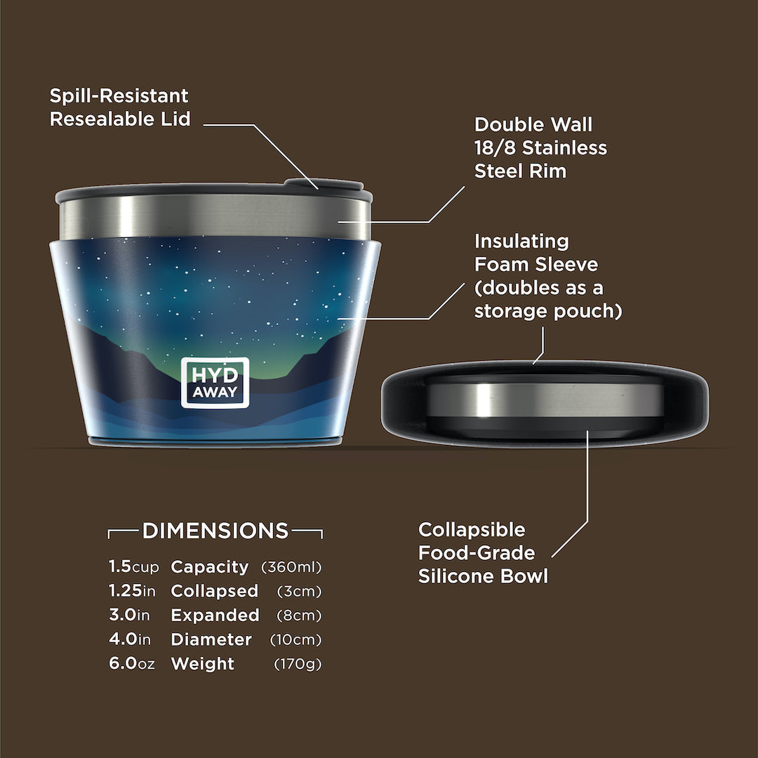 HYDAWAY Collapsible Insulated Bowl | 1.5-Cup