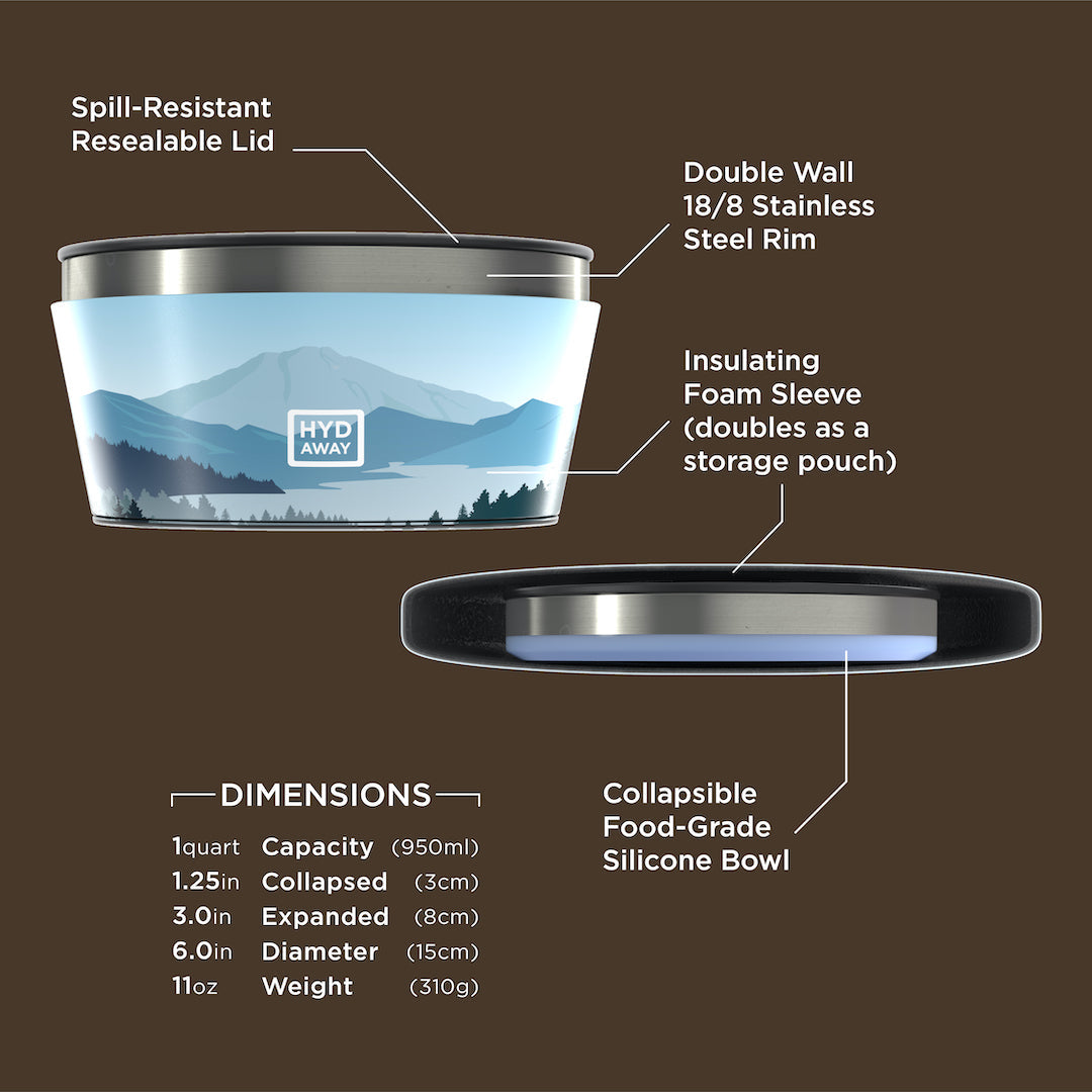 HYDAWAY Collapsible Insulated Bowl | 1-Quart