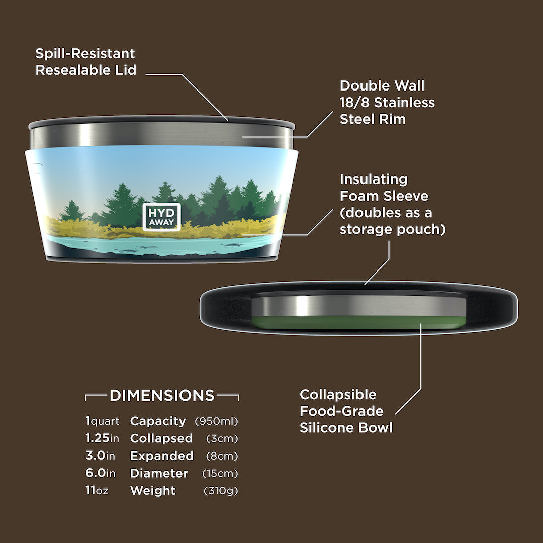 HYDAWAY Collapsible Insulated Bowl | 1-Quart
