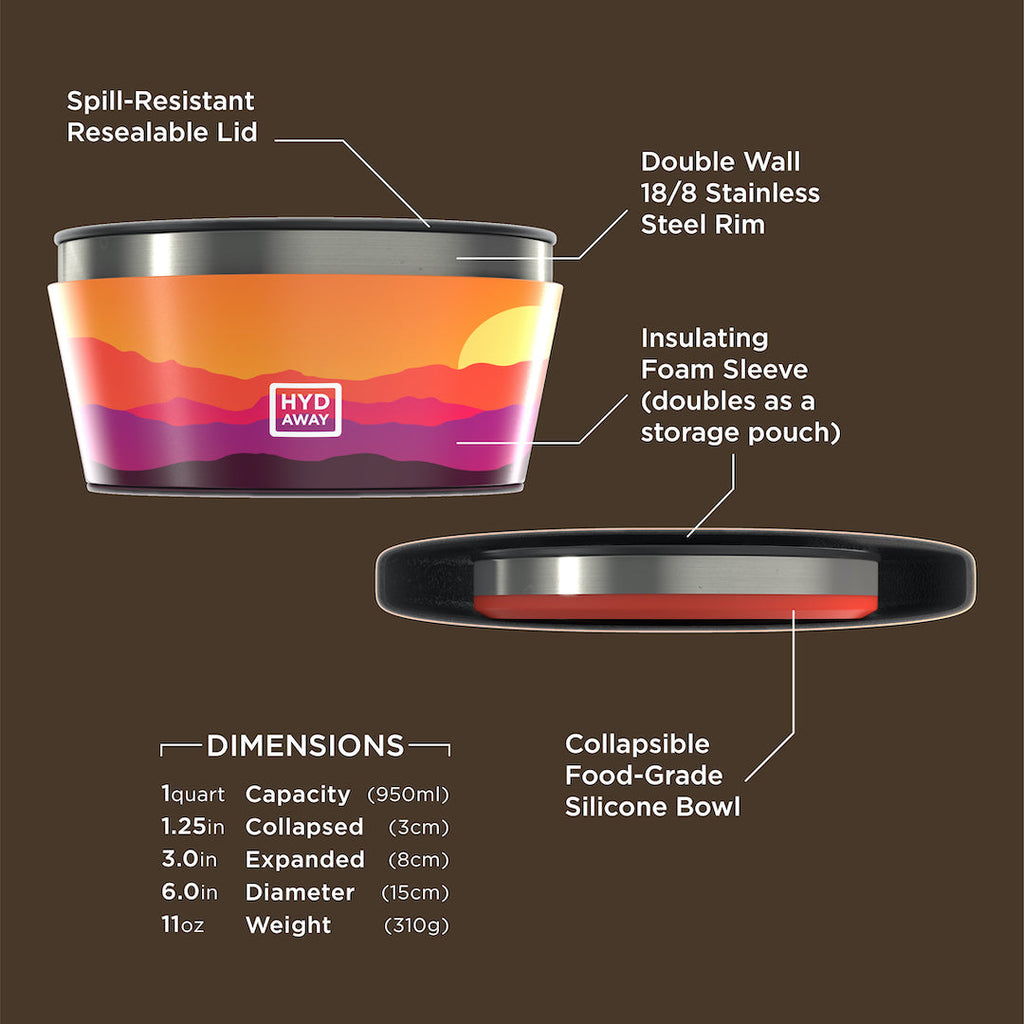 HYDAWAY Collapsible Insulated Bowl | 1-Quart