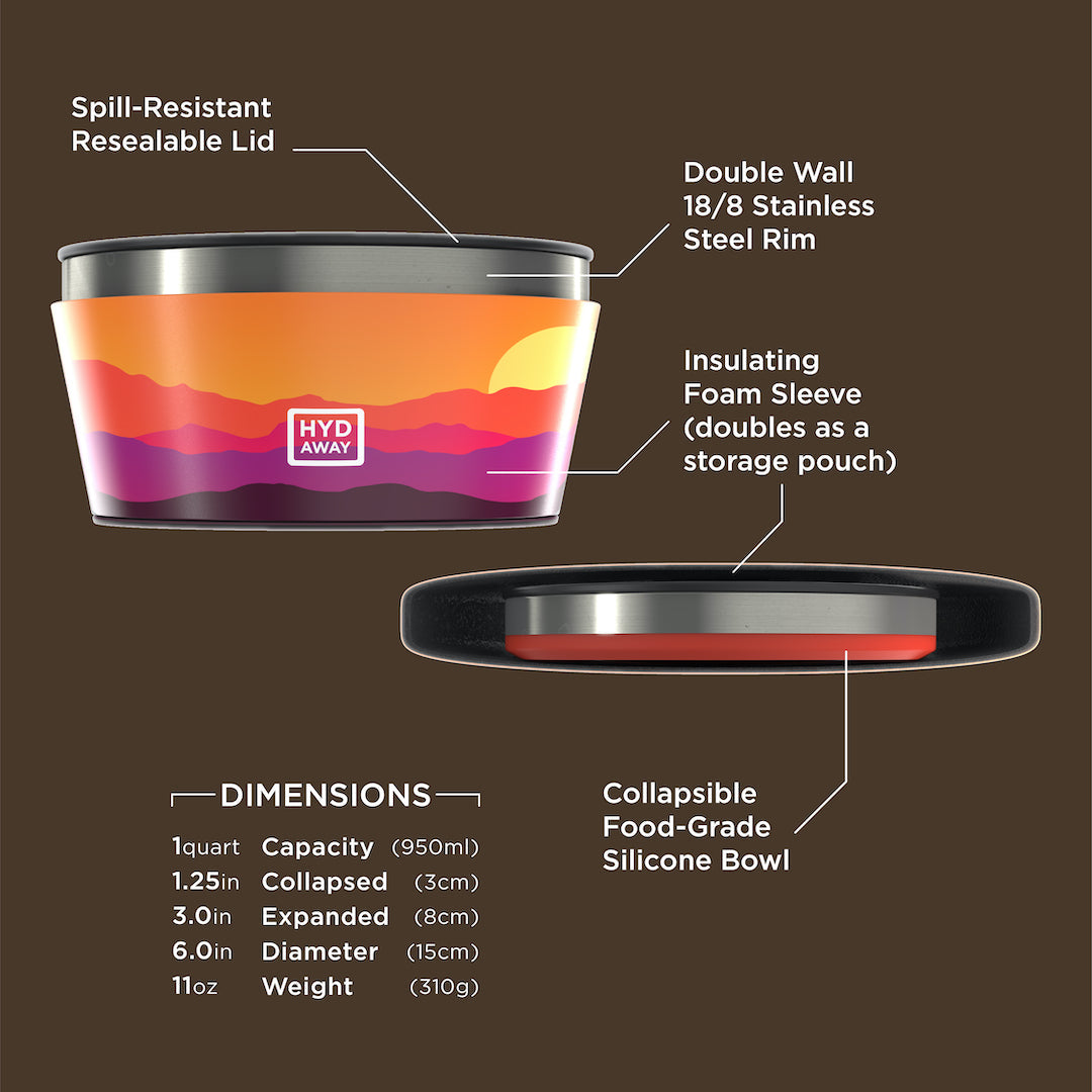 HYDAWAY Collapsible Insulated Bowl | 1-Quart