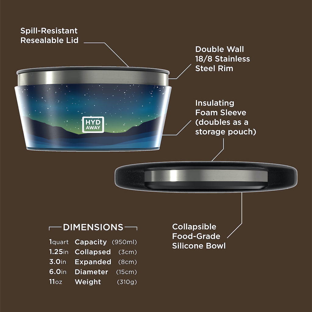 HYDAWAY Collapsible Insulated Bowl | 1-Quart