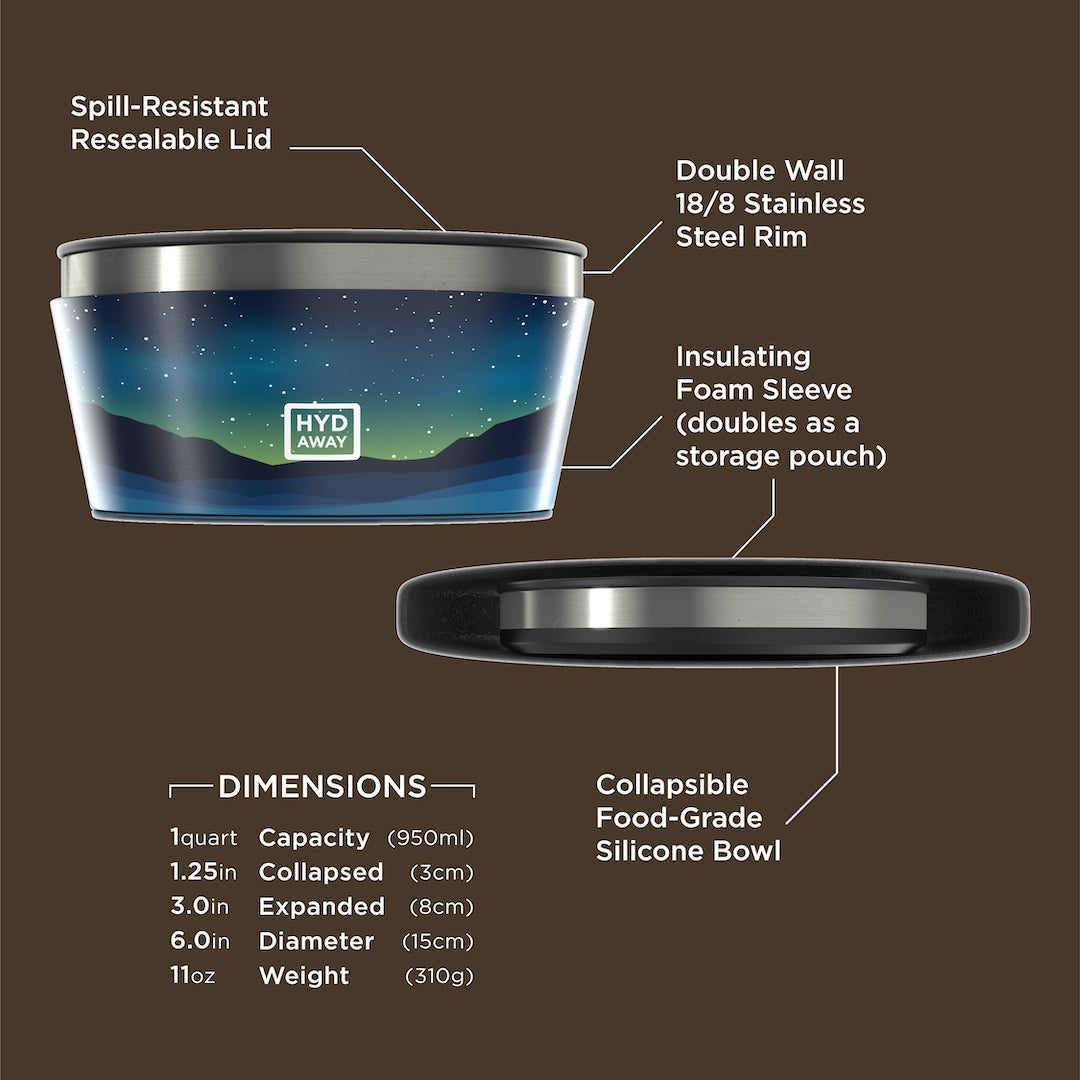 HYDAWAY Collapsible Insulated Bowl | 1-Quart