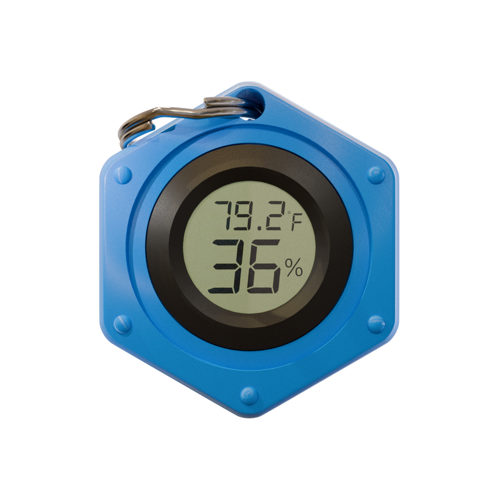 EnviroChecker - Link. Portable Thermometer, Thermometer Keychain, Hygrometer Keychain, Bag Charm, field research tool, temperature checker, humidity checker, hiking accessories, travel accessories, accurate reading, gifts for him, gifts for her, EDC gear, Ultra Light Gear