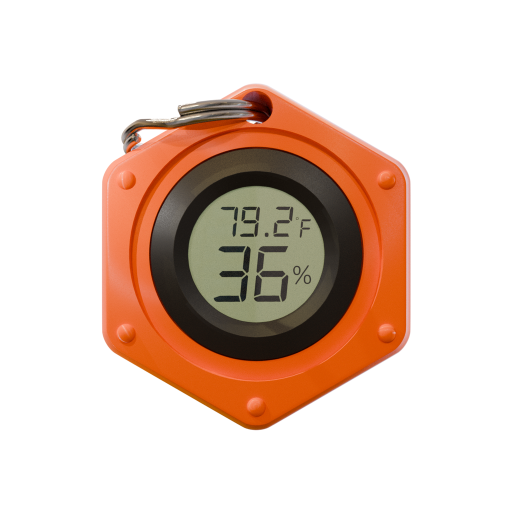 EnviroChecker - Link. Portable Thermometer, Thermometer Keychain, Hygrometer Keychain, Bag Charm, field research tool, temperature checker, humidity checker, hiking accessories, travel accessories, accurate reading, gifts for him, gifts for her, EDC gear, Ultra Light Gear