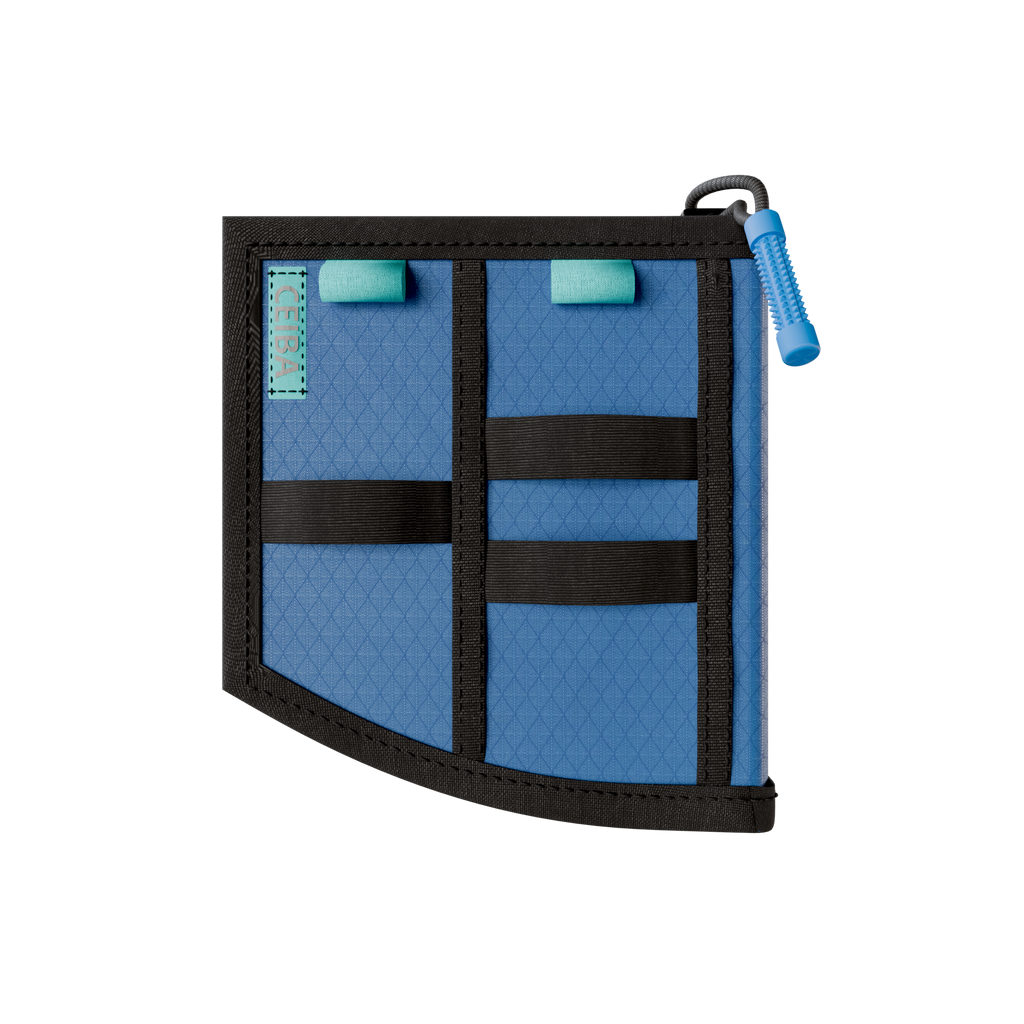 NOMAD Teak Slim - Front Pocket Wallet | Reef Blue